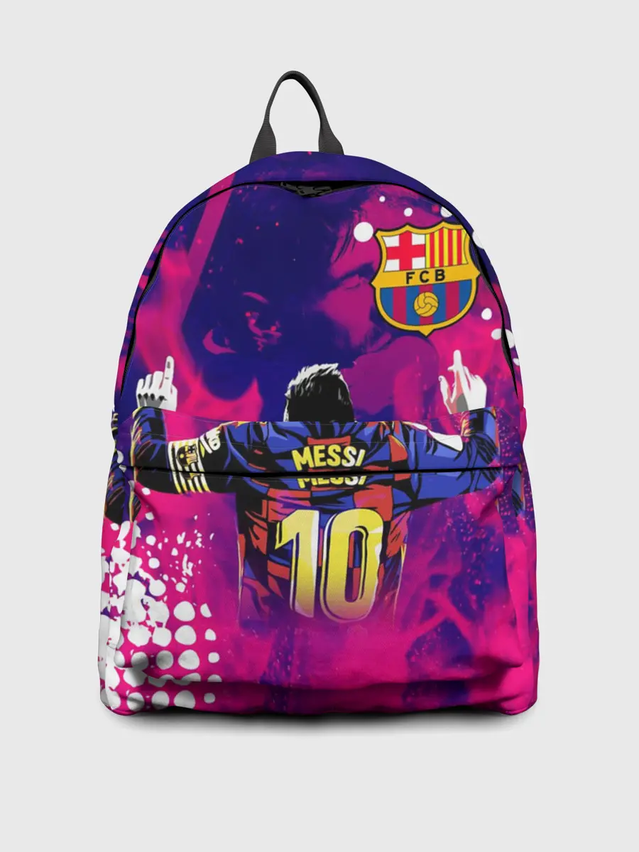 Рюкзак джинсовый / ЛИОНЕЛЬ МЕССИ / FIRE / ОГОНЬ