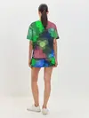 Женская пижама с шортами / Разноцветный геометрический уз