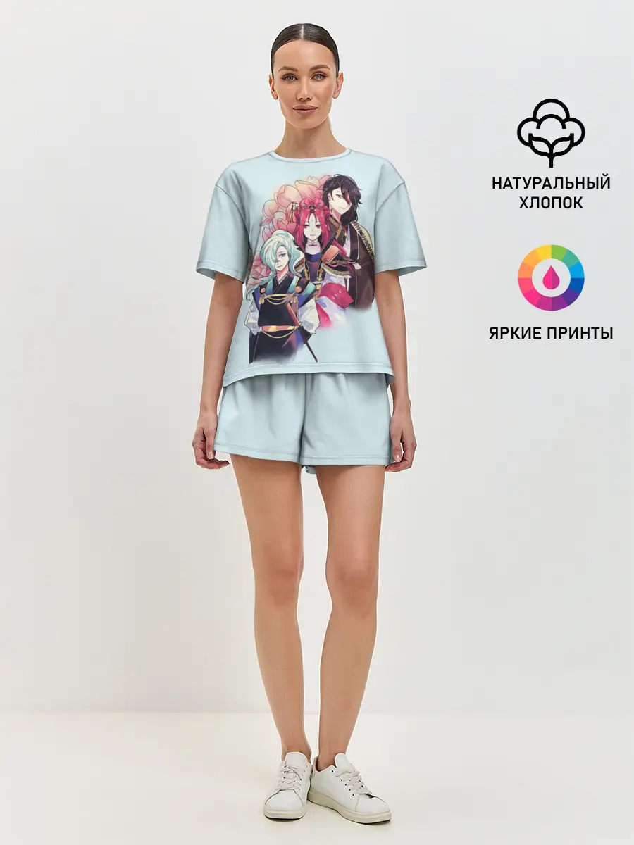 Женская пижама с шортами / Манхва, Облачный цветок