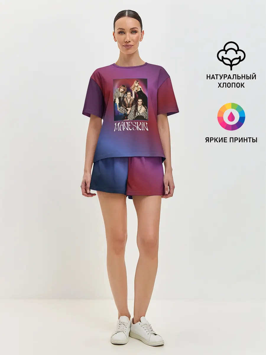 Женская пижама с шортами / Maneskin forever