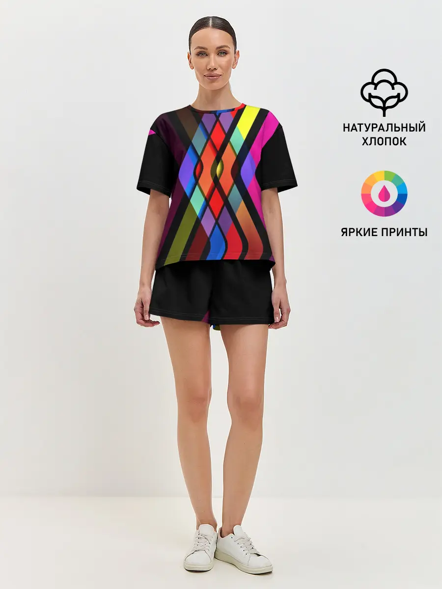 Женская пижама с шортами / Пересечение