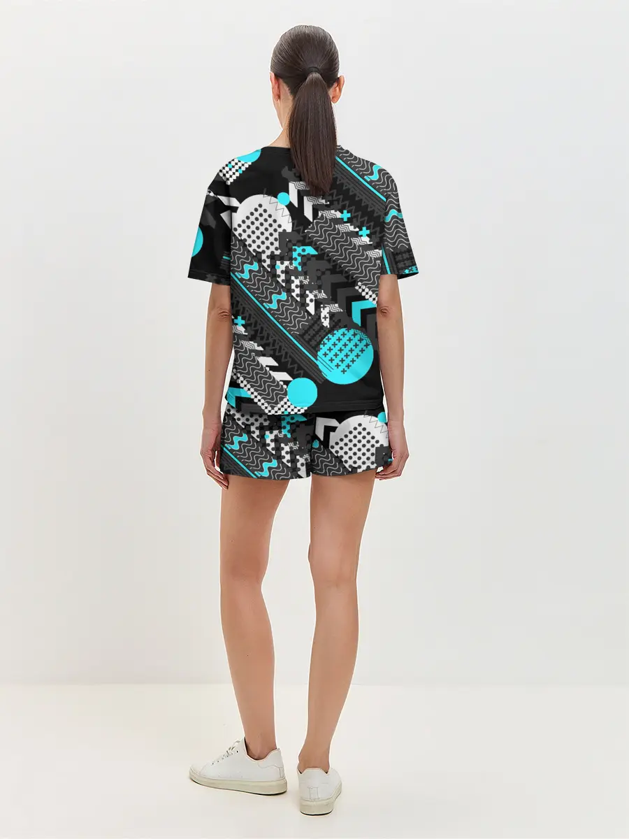 Женская пижама с шортами / Геометрическая форма