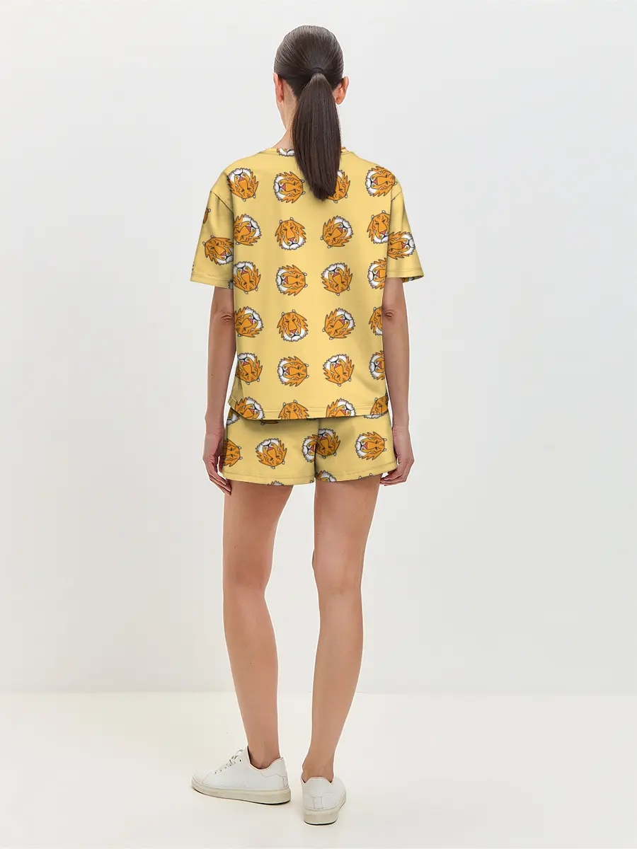 Женская пижама с шортами / Тигры паттерн