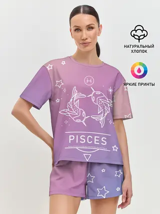 Женская пижама с шортами / Знак Рыбы