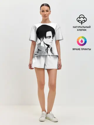 Женская пижама с шортами / Леви просто смотрит на тебя