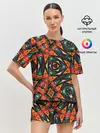 Женская пижама с шортами / Абстрактный арабский узор
