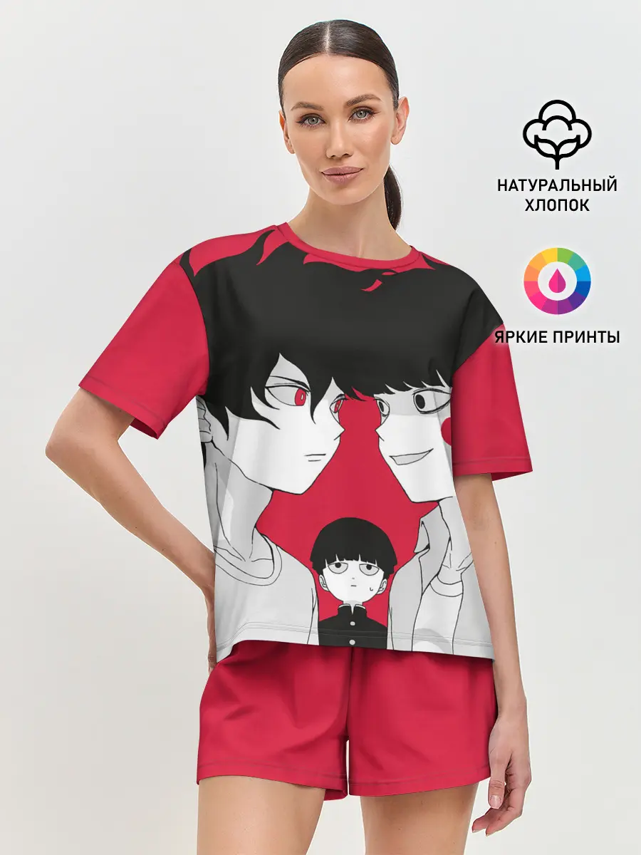 Женская пижама с шортами / Mob psycho 100 | Моб Психо 100