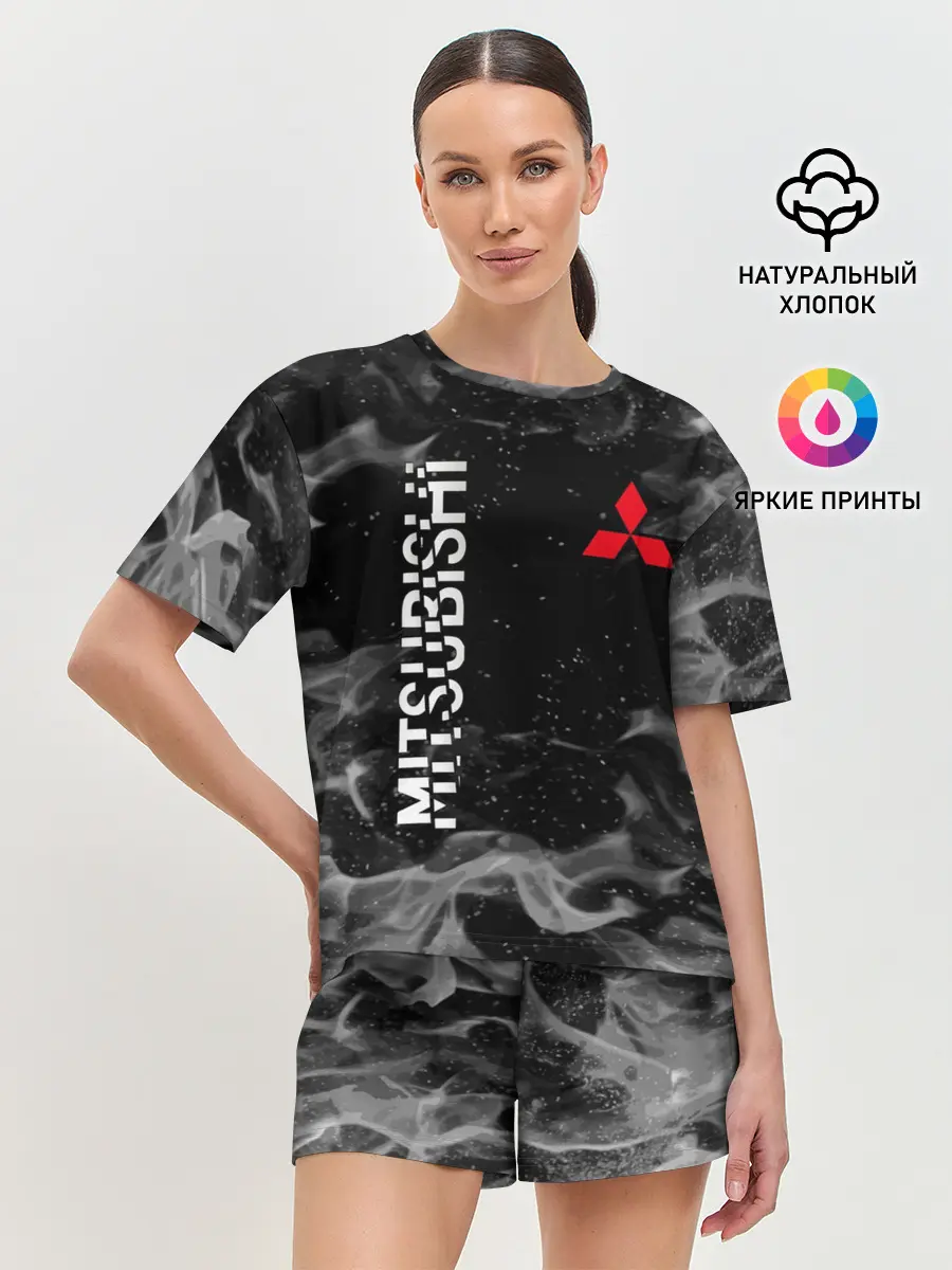Женская пижама с шортами / MITSUBISHI | ОГОНЬ