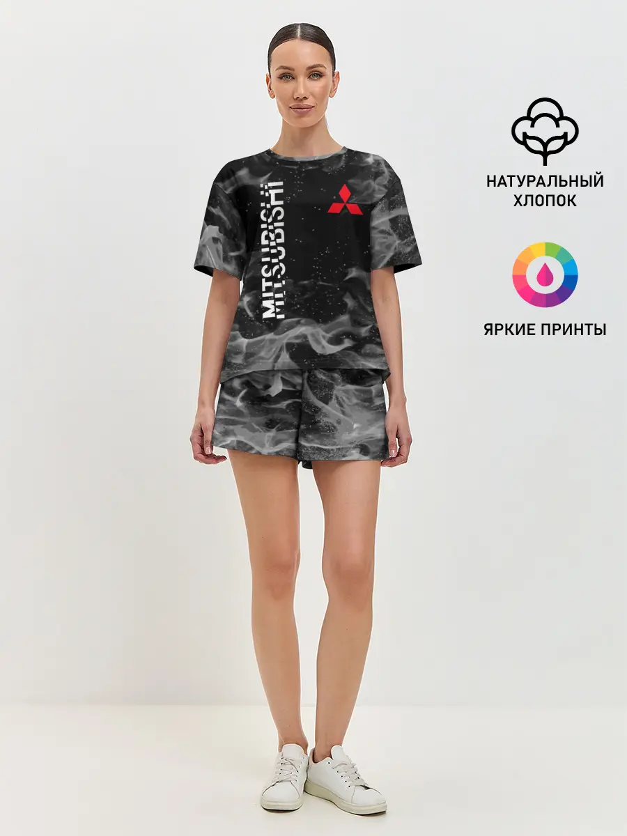Женская пижама с шортами / MITSUBISHI | ОГОНЬ