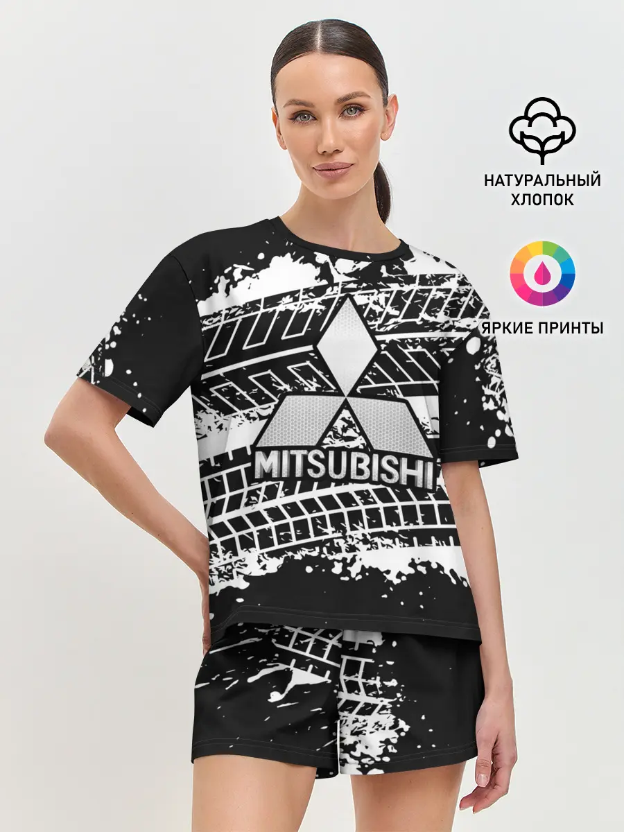 Женская пижама с шортами / MITSUBISHI СЛЕДЫ ШИН