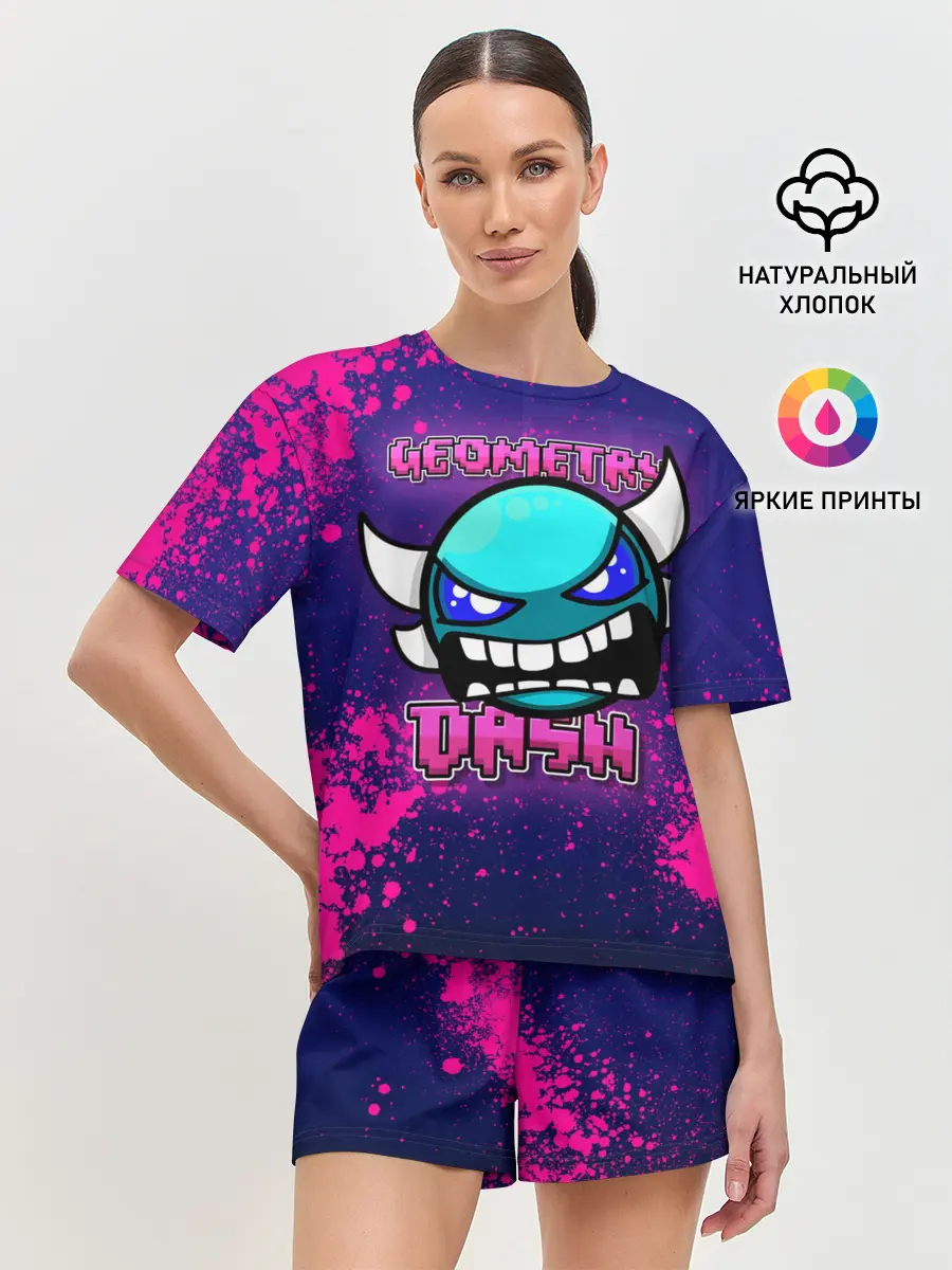 Женская пижама с шортами / Geometry Dash