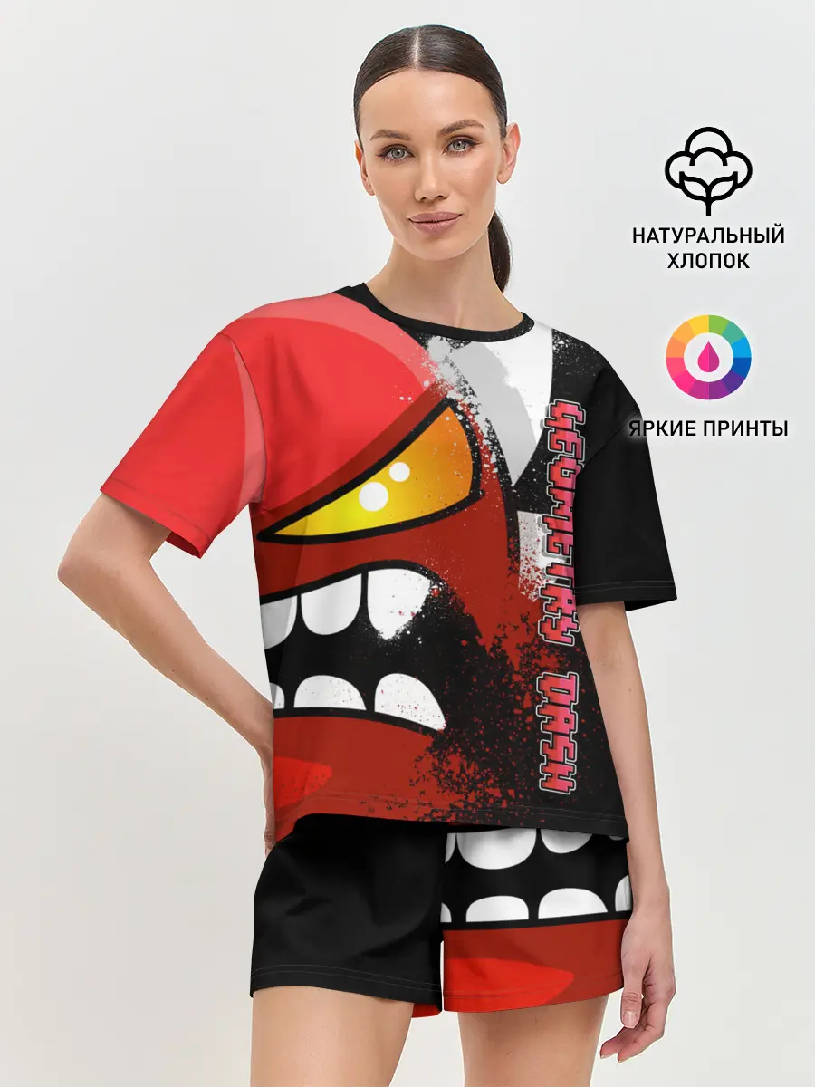 Женская пижама с шортами / Geometry Dash