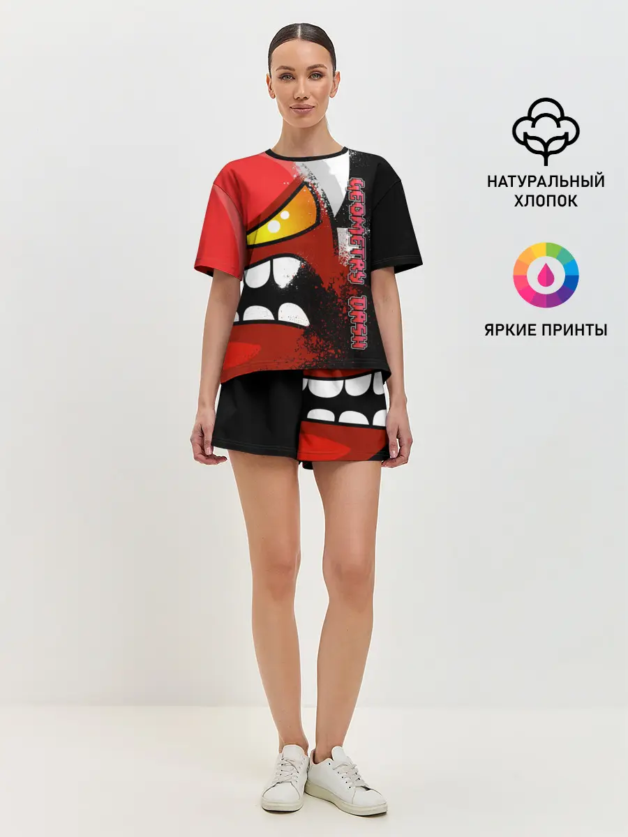 Женская пижама с шортами / Geometry Dash