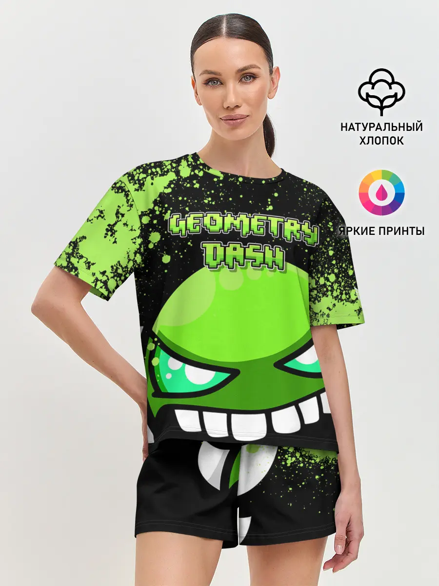 Женская пижама с шортами / Geometry Dash