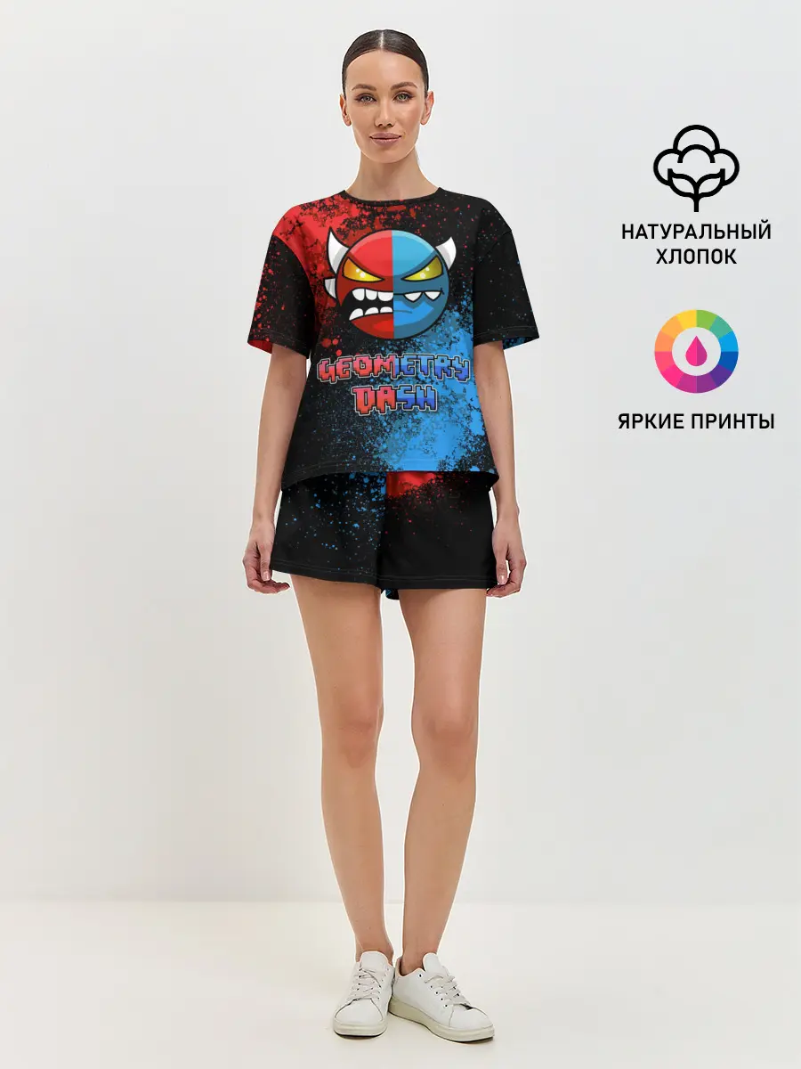 Женская пижама с шортами / Geometry Dash