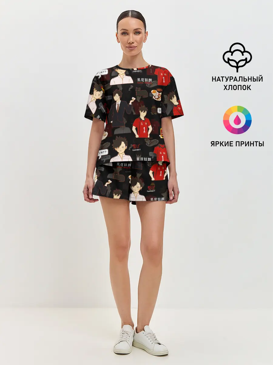 Женская пижама с шортами / КУРОО ТЕЦУРО / TETSURO