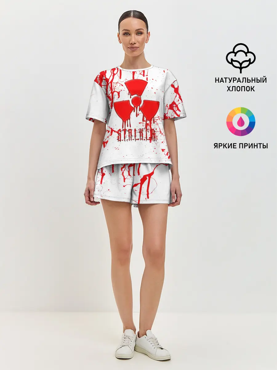 Женская пижама с шортами / S.T.A.L.K.E.R. БРЫЗГИ КРОВИ