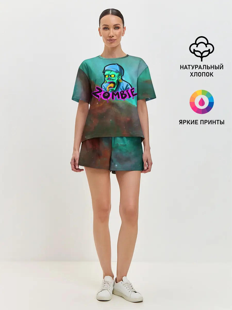 Женская пижама с шортами / ZOMBIE