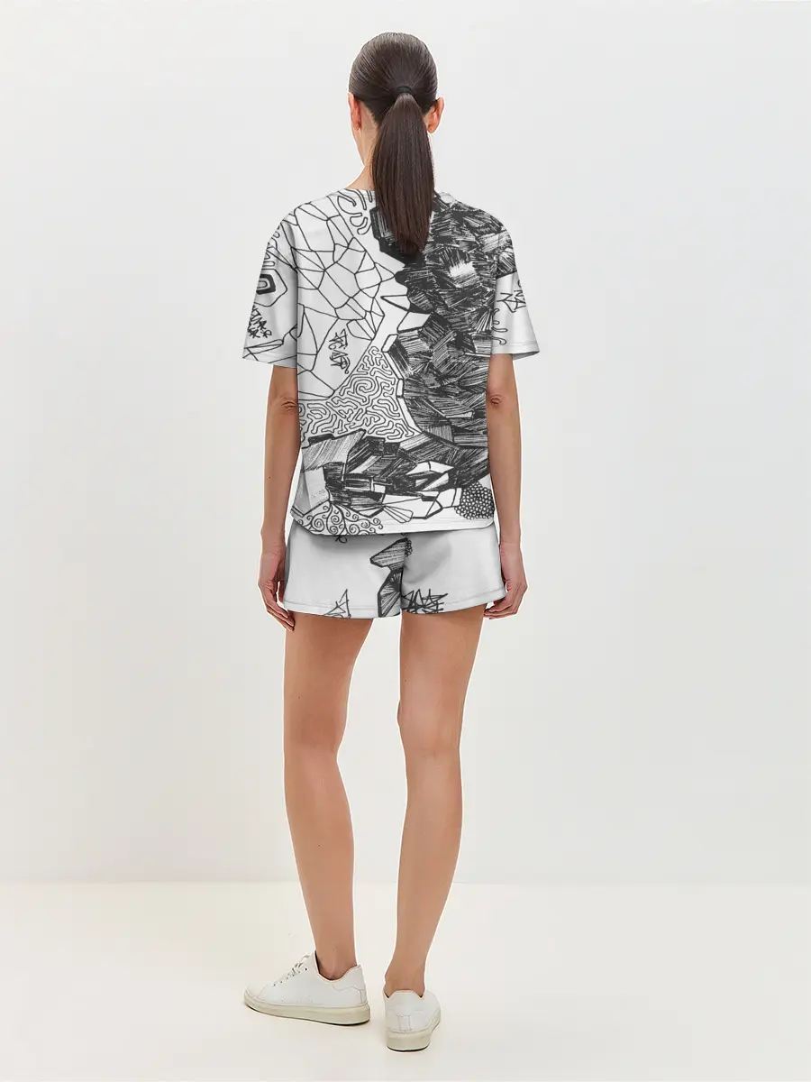 Женская пижама с шортами / Структурная мозайка