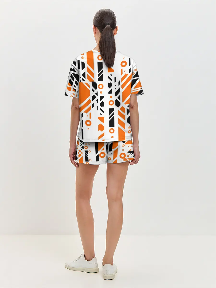 Женская пижама с шортами / абстракция маршрут