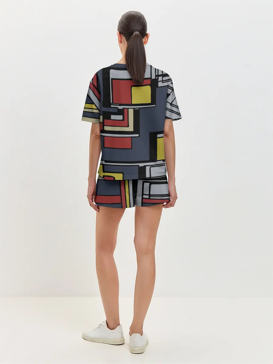 Женская пижама с шортами / Геометрия