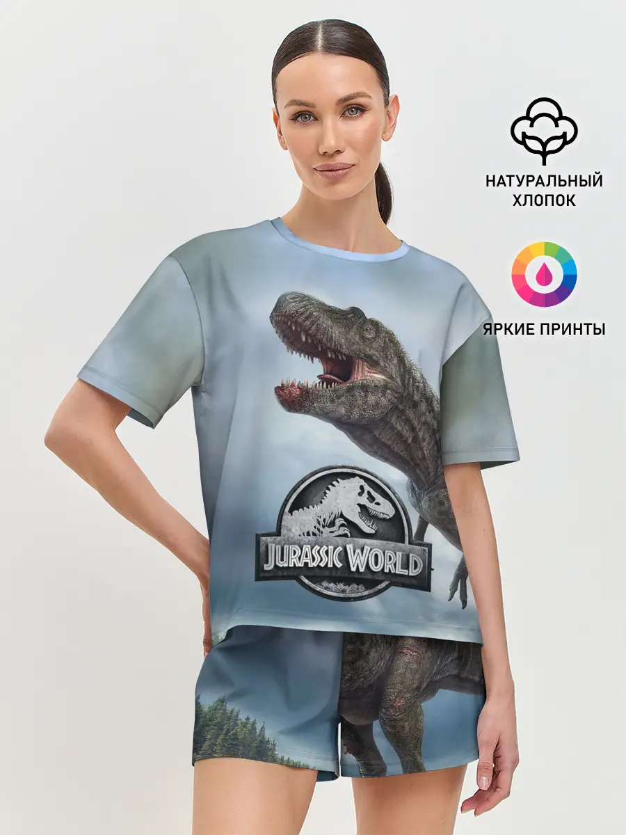 Женская пижама с шортами / Jurassic World | Мир Юрского периода
