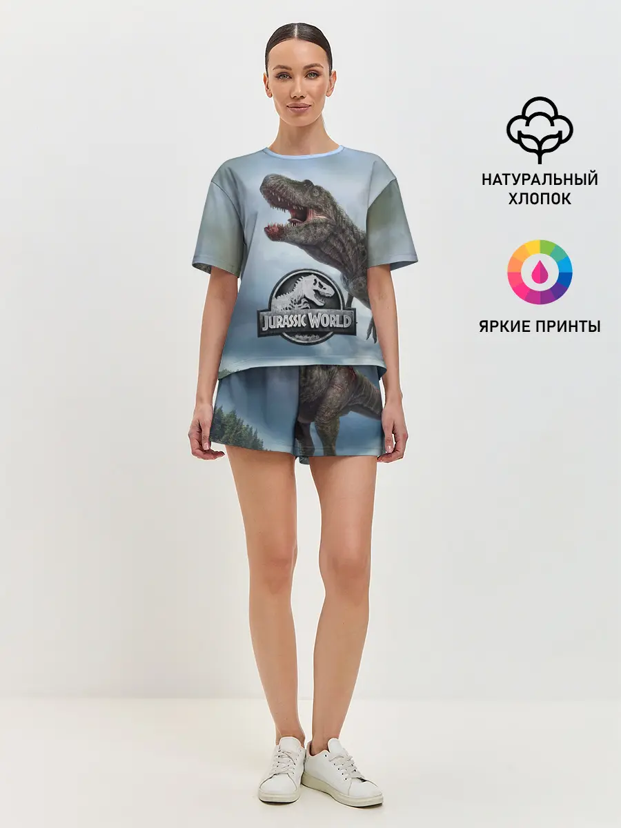 Женская пижама с шортами / Jurassic World | Мир Юрского периода