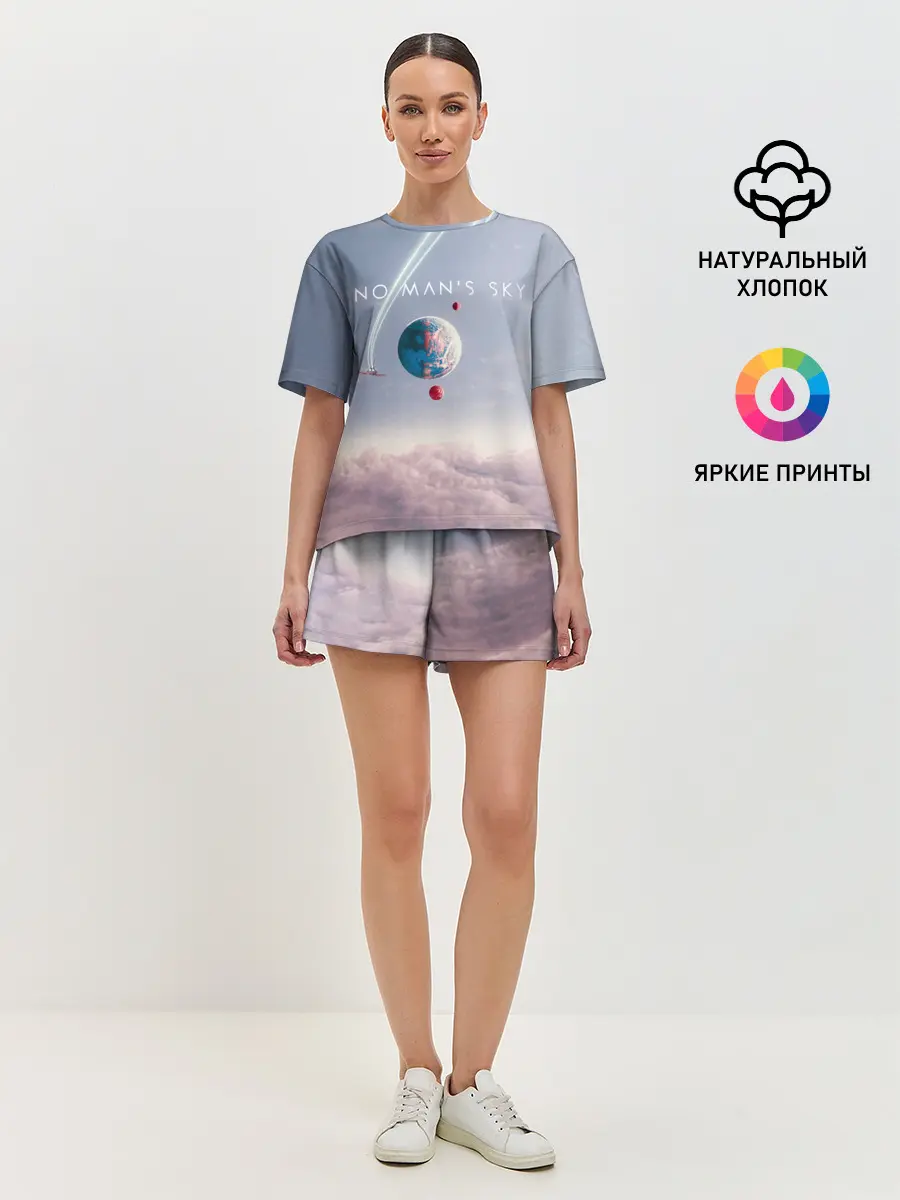 Женская пижама с шортами / No mans sky