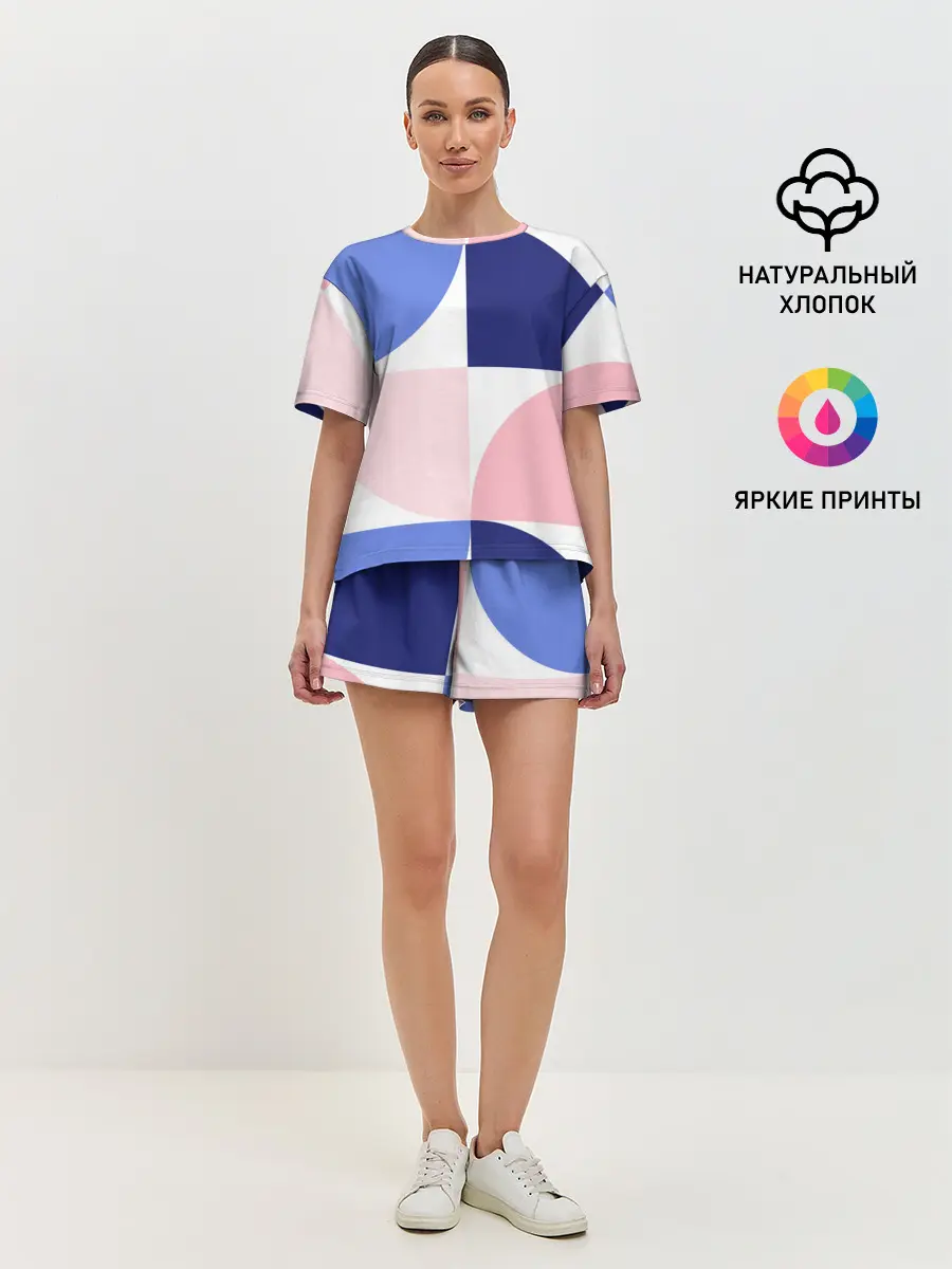 Женская пижама с шортами / узоры