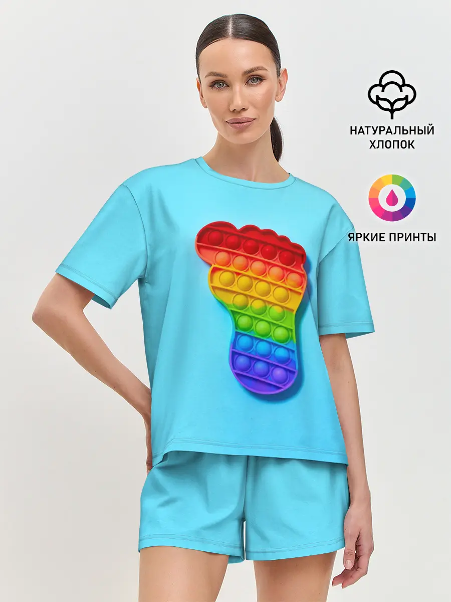 Женская пижама с шортами / ПОП ИТ СЛЕД НОГИ