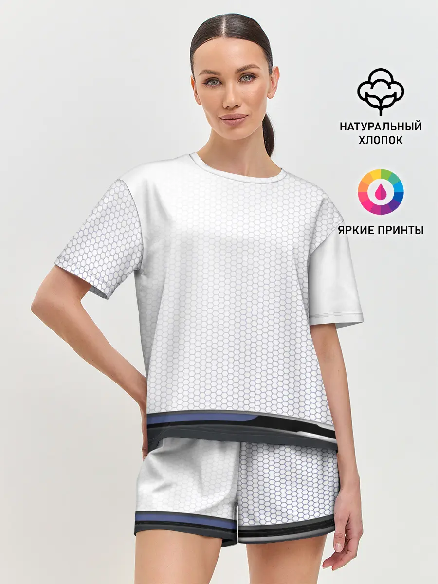Женская пижама с шортами / Абстракт