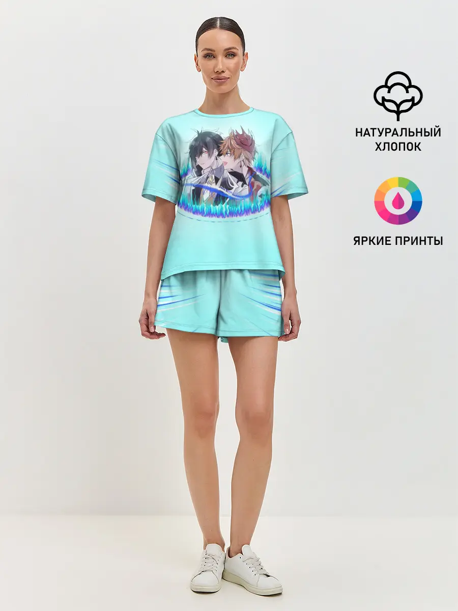 Женская пижама с шортами / ГЕНШИН ИМПАКТ ТАРТАЛЬЯ ЧИЛИ