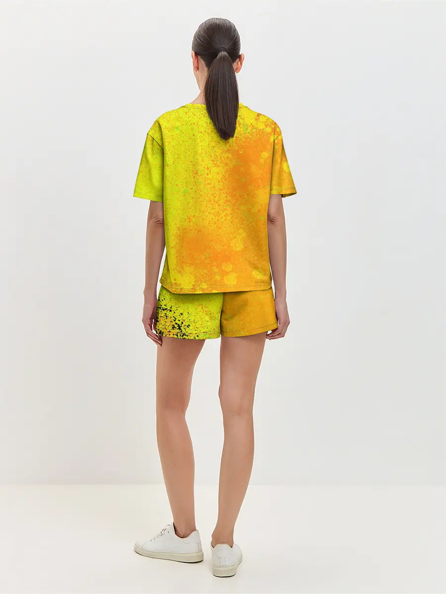 Женская пижама с шортами / Гитара и подсолнухи