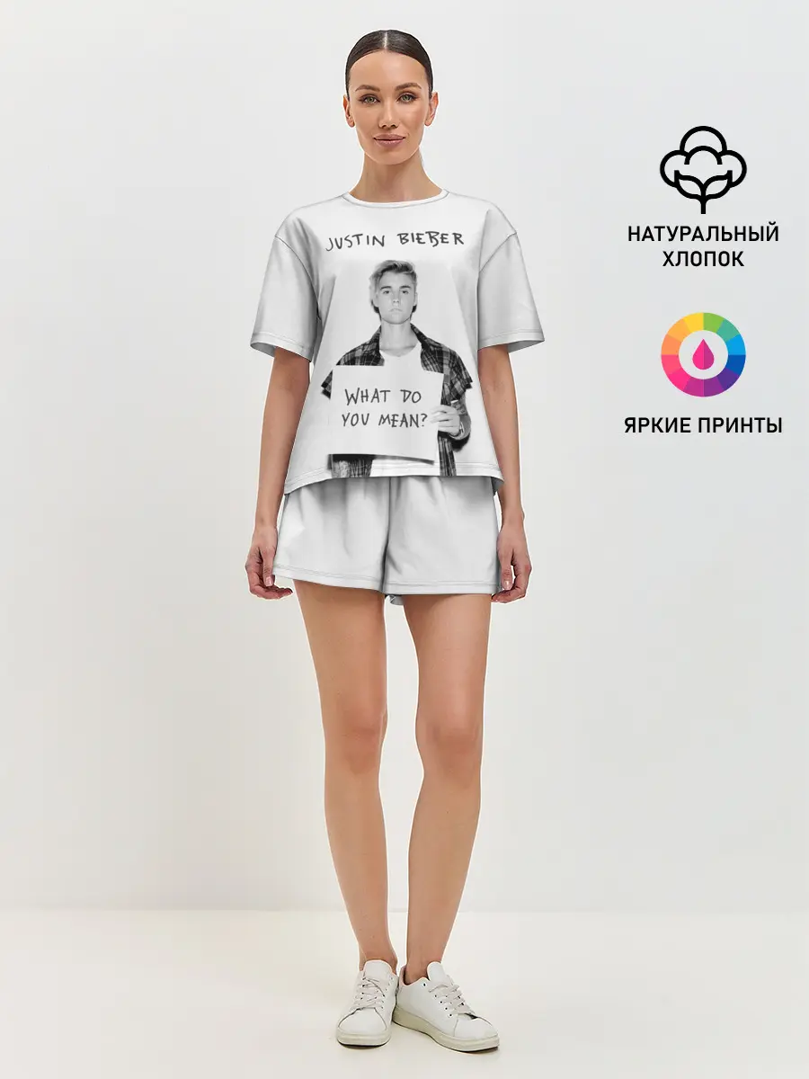 Женская пижама с шортами / JUSTIN BIEBER