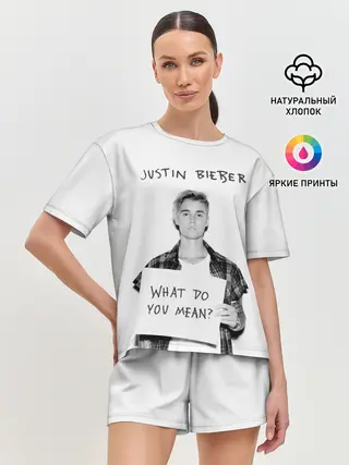 Женская пижама с шортами / JUSTIN BIEBER