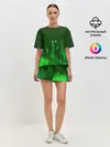 Женская пижама с шортами / Зеленый город