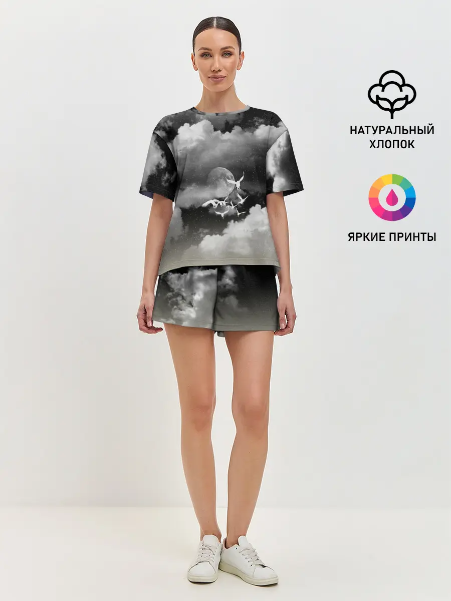 Женская пижама с шортами / Cloudy Night