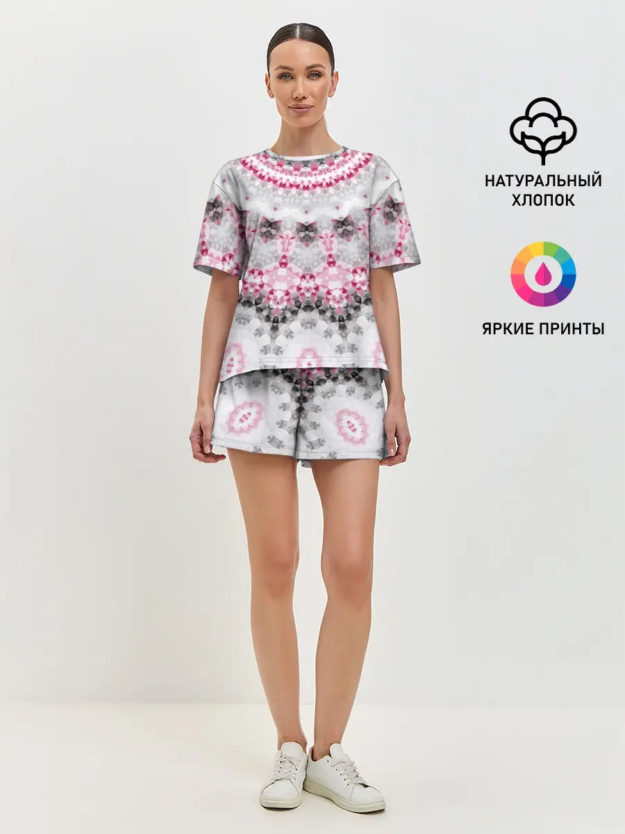 Женская пижама с шортами / Абстрактный современный фон