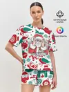 Женская пижама с шортами / Merry Christmas3D