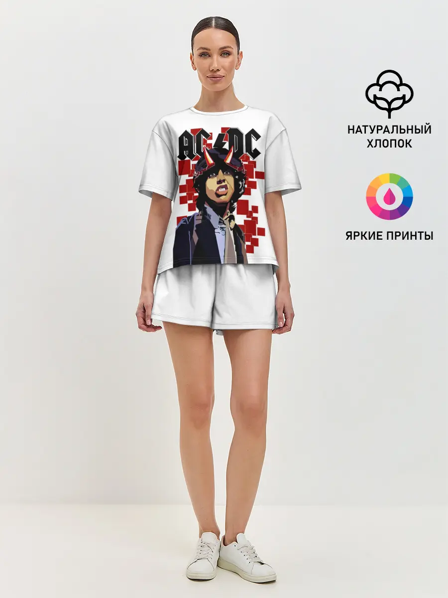 Женская пижама с шортами / AC/DC Ангус Янг