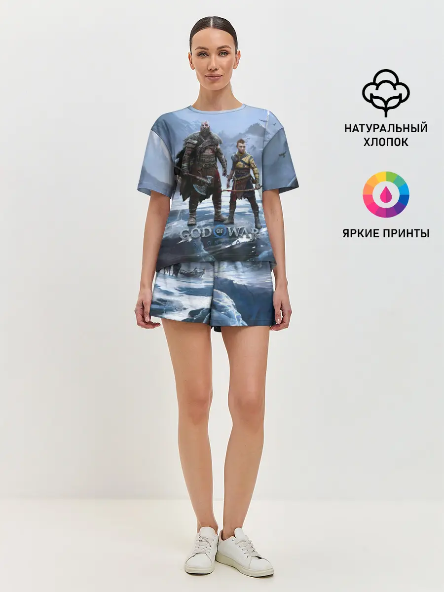 Женская пижама с шортами / Кратос и Атрей Рагнарек