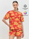 Женская пижама с шортами / Западный узор облаков
