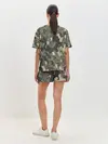 Женская пижама с шортами / Камуфляж из матрёшек