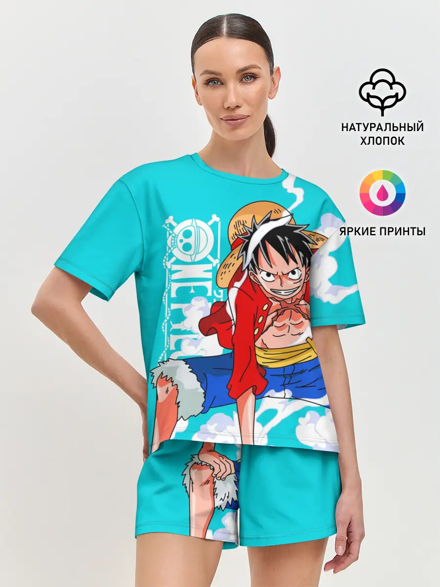 Женская пижама с шортами / Ван-Пис, Гому Гому но Ми