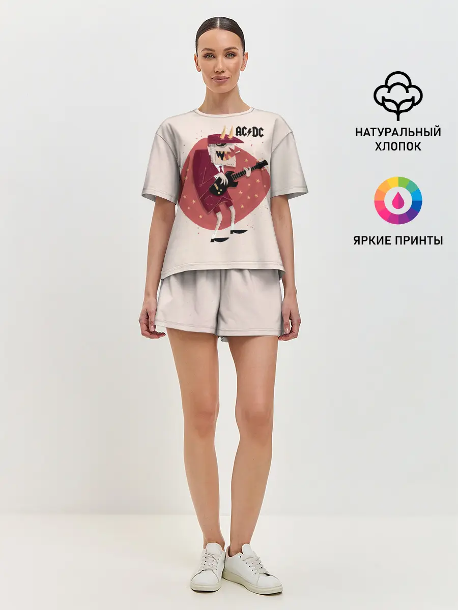 Женская пижама с шортами / Ангус Янг AC/DC