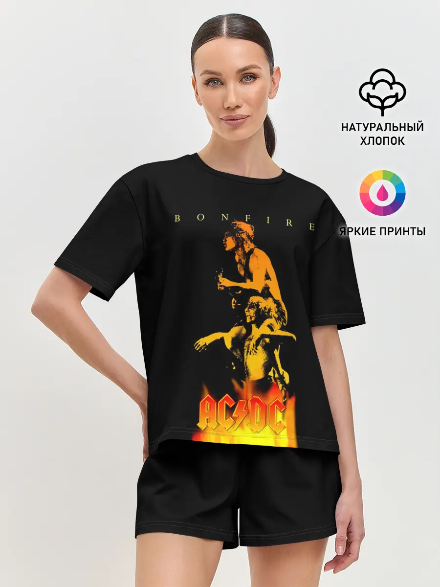 Женская пижама с шортами / Bonfire AC/DC