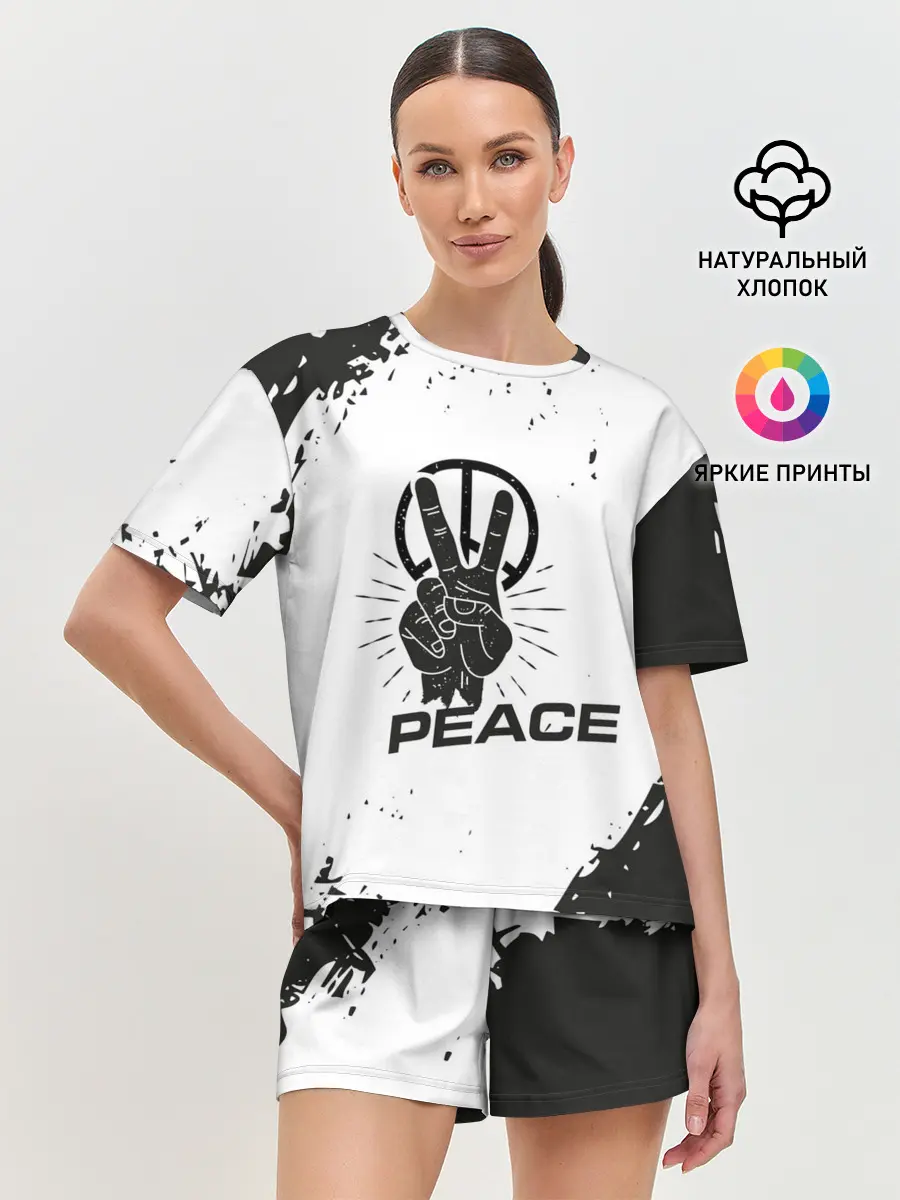 Женская пижама с шортами / Peace | Мир