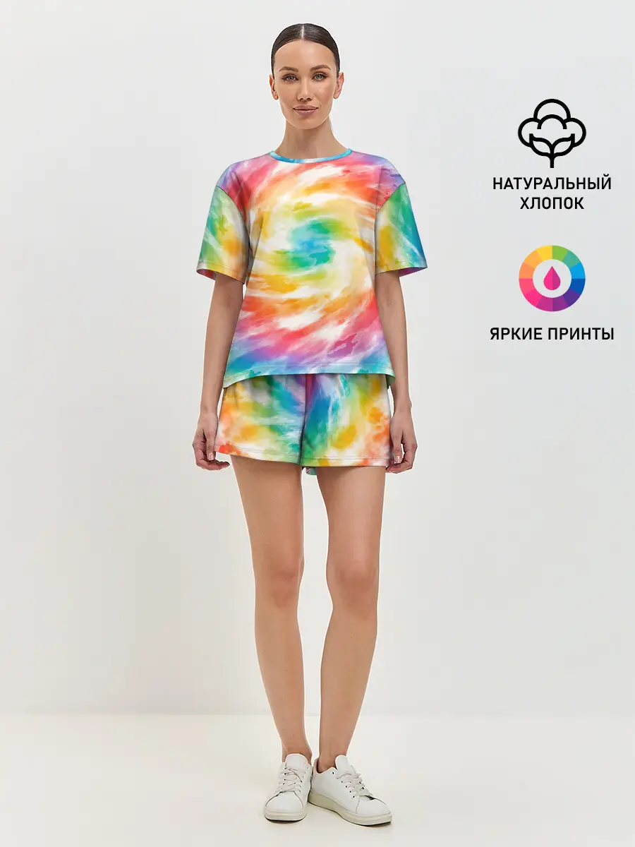Женская пижама с шортами / РАДУЖНЫЙ УРАГАН | HURRICANE