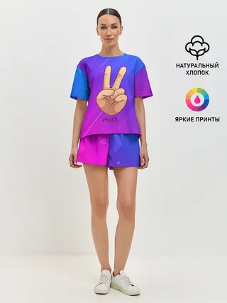 Женская пижама с шортами / ВСЕМ МИР | PEACE