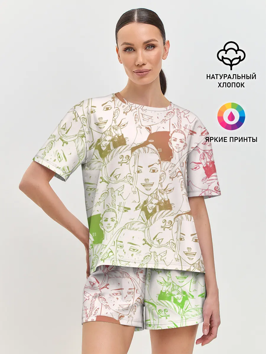 Женская пижама с шортами / ДОРАКЕН Токийские Мстители